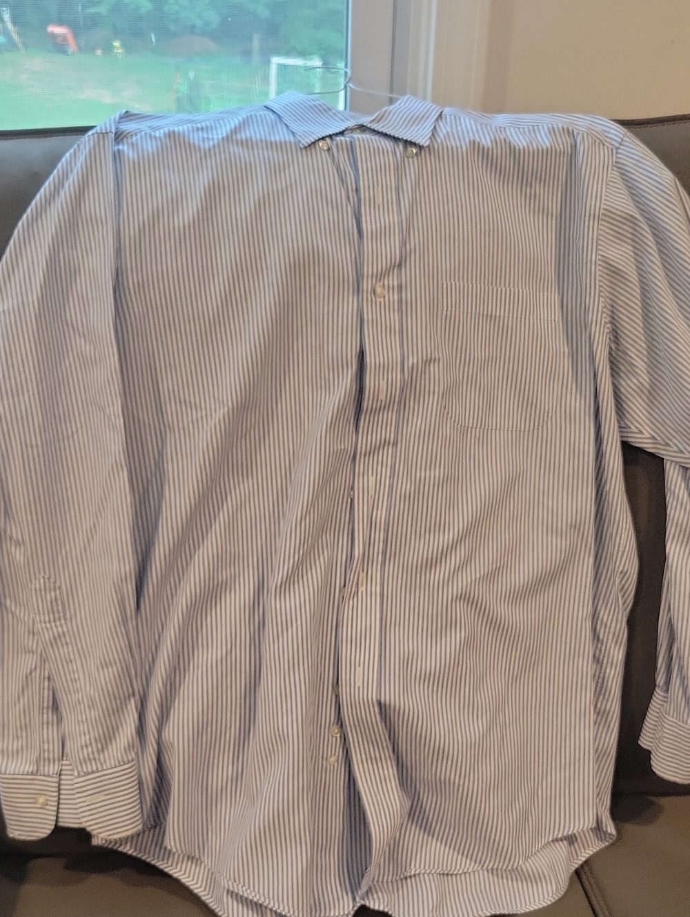 Brooks Brothers Light Blue and White Striped Dress Shirt
